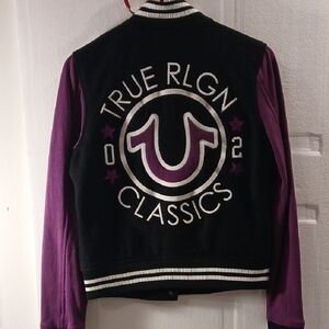 True Religion Black and Purple Classics Jacket